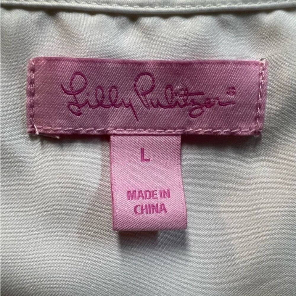 Lilly Pulitzer White Palm-Print Mini Dress - Picture 4 of 9